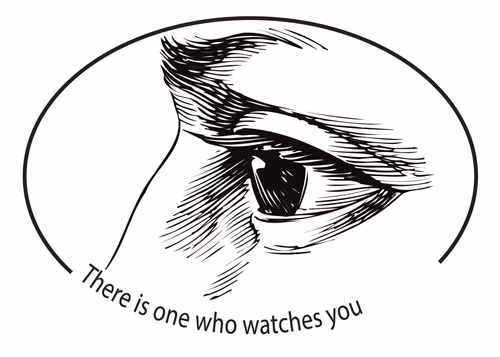 Roughly sketched male eye: Stock illustration