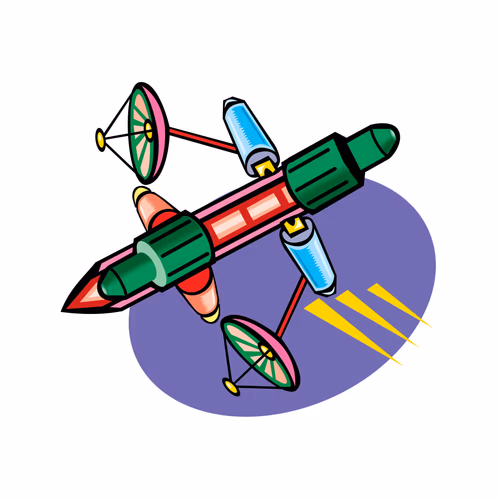 Space Station Cartoon illustration The Final Space Station Vector Art