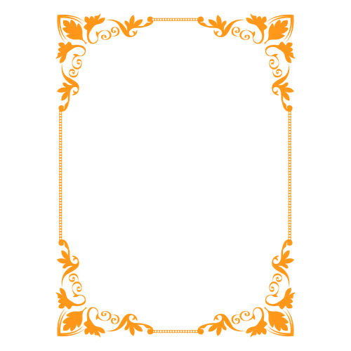 Vector Floral Rectangle Frame Design Gold Frame with Decorative Border for Invitation Vector Design