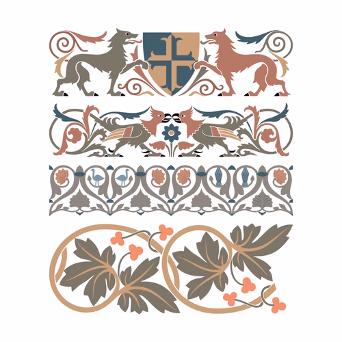 Vintage Romantic Ornamental Line Frames and Dividers Collection