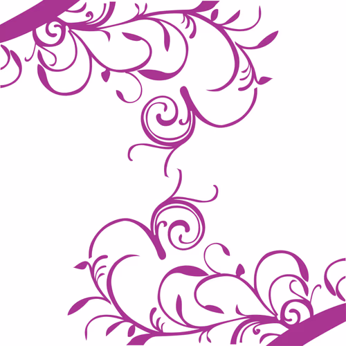 Violet Floral Element for Design Vector Graphic