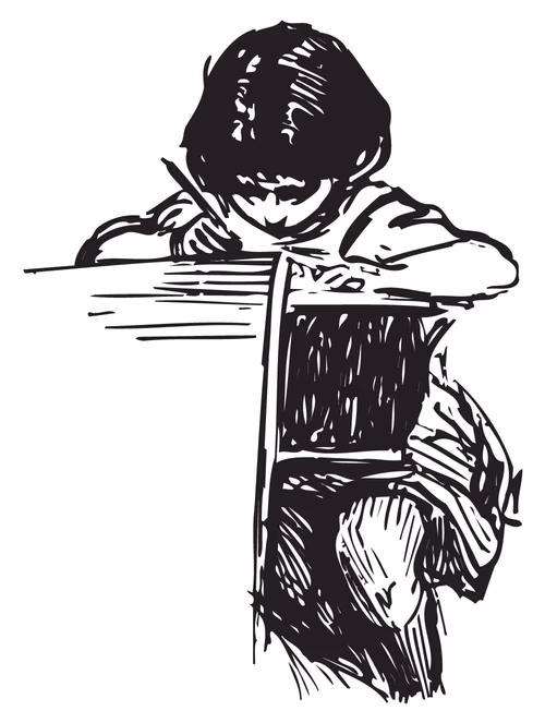 Young girl enjoying a book, charming illustration