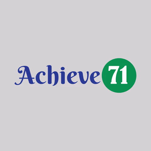 Achieve 71 English Logo