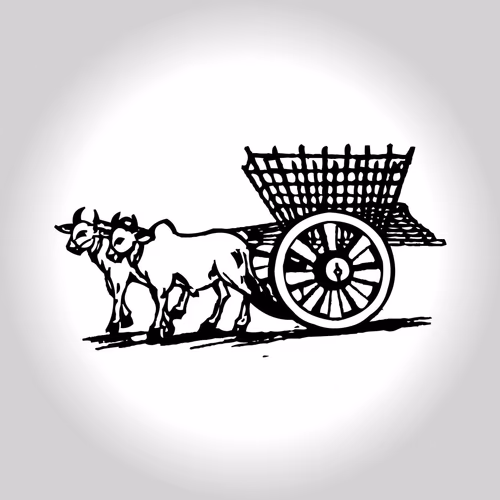 bamboo Bullock Car Symbol - Basher Gorur Gari Marka - Election Logo Vector
