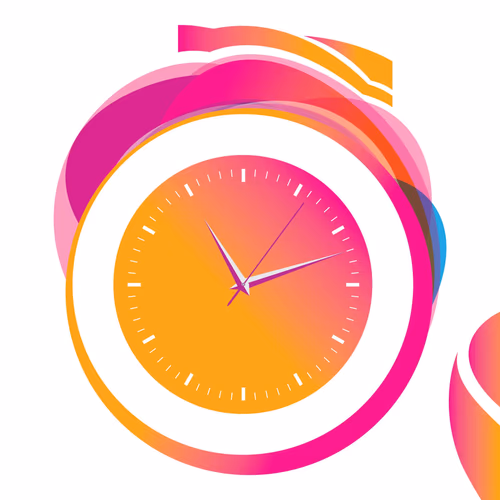 Brain time vector Graphic logo template