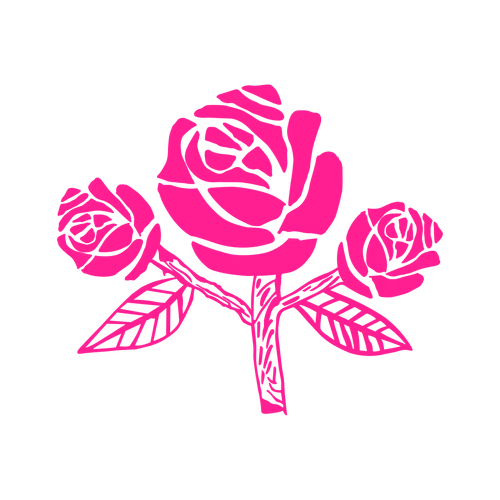 Clipart vector logo graphic selective rose flower symbol