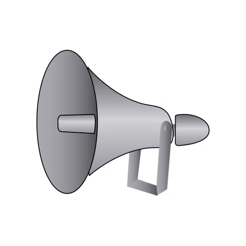 Election Symbol Megaphone with Musical Instruments and Speaker Design