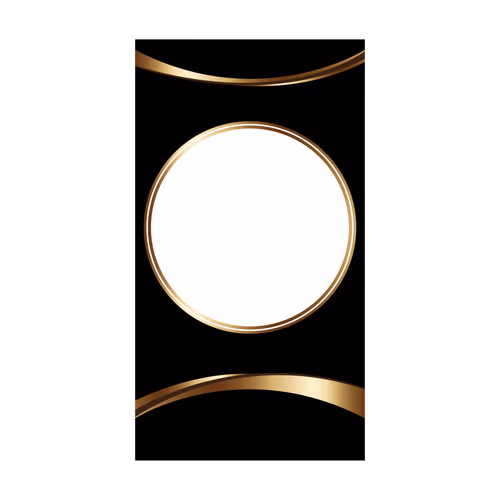Gold Circle Black Background Vector Design