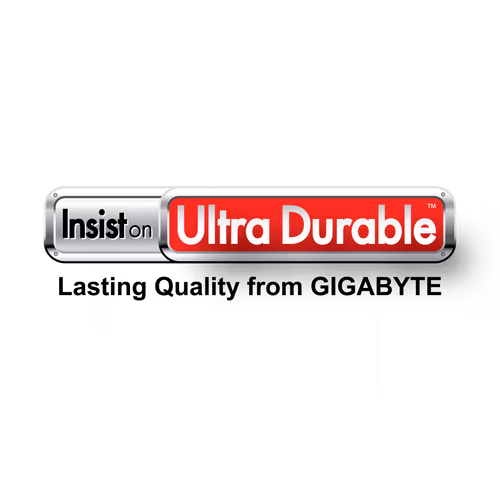 Insist on Ultra Durable Lasting Quality form Gigabyte Logo Vector