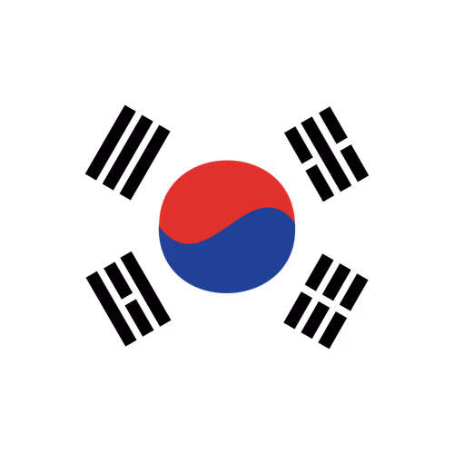 Korea South National Flag Logo Vector