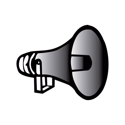 Megaphone with Musical Instruments and Speaker Design for Election Symbol Vector
