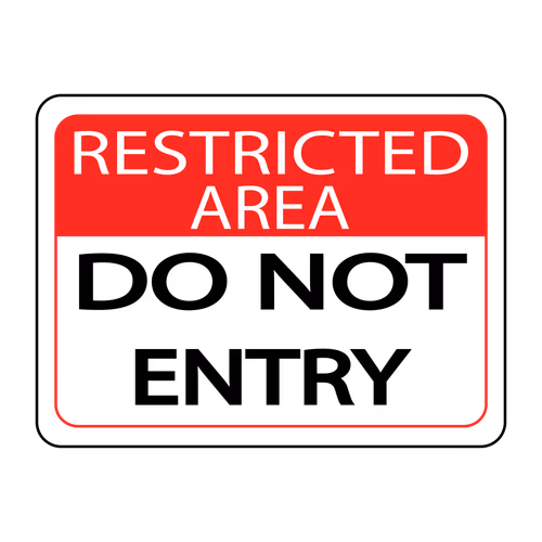 Restricted Area Do Not Entry Logo Vector
