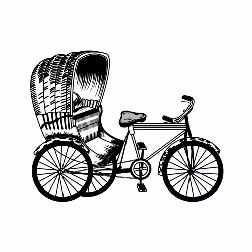 Rickshaw Symbol   Rickshaw Marka for Election Logo Symbol Vector Clipart