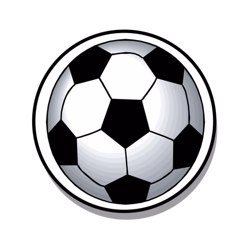 Soccer Ball Silhouette and Football Design Marka for Election Symbol Vector Clipart