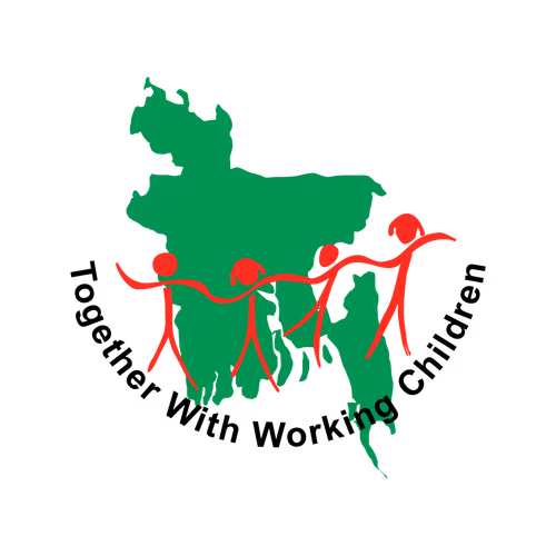 Together with Working Children Logo Vector