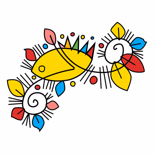 Boishakhi Traditional Alpona Design Vector in Bengali