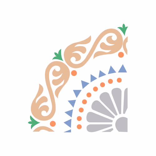 Colorful Floral Mandala Colorful Vector Graphic