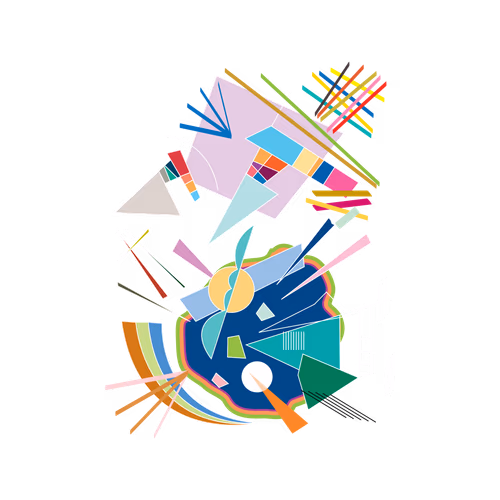 Colorful pop art geometric pattern with bright bold block squiggles. Pink yellow blue black and white colorful elements design background. Prospectus, Poster, Magazine, Broadsheet, Leaflet, Book