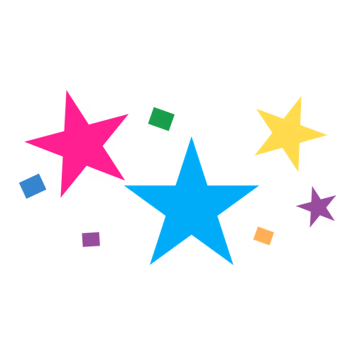 Colorful Star Cluster Pattern Vector Design