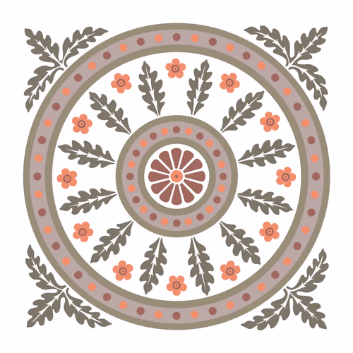 Exquisite floral mandala: Ornamental round design
