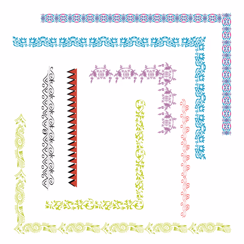 Frame Wedding Vintage Floral Traditional Folk Ornament Isolated Design Collections