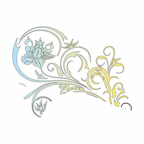 Golden Vintage Baroque Ornament Retro Pattern Antique Style Acanthus Vector Graphic