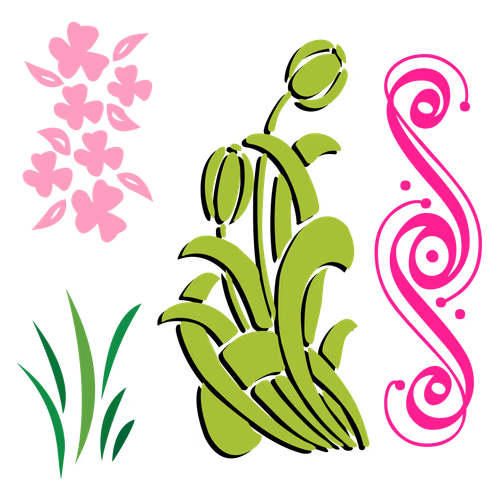 Various vintage materials with vector design