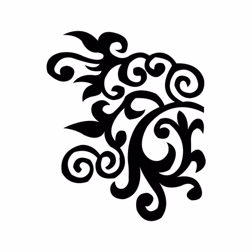 Vintage Baroque Scroll Ornament Engraving Border Floral Retro Pattern in Antique Style Vector Graphic Art