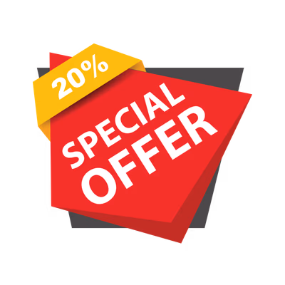 20% Special Offer Colorful shopping sale banner template vector