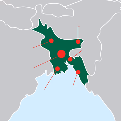 Bangladesh Economic map vector