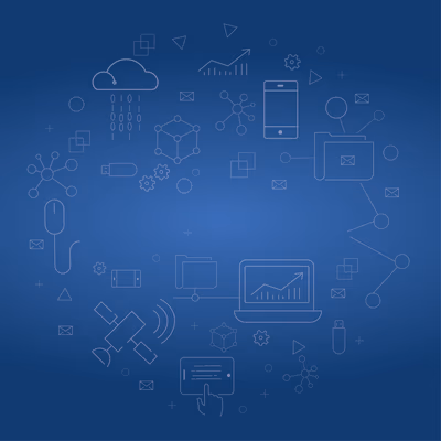 Big Data Science Technology Background Vector