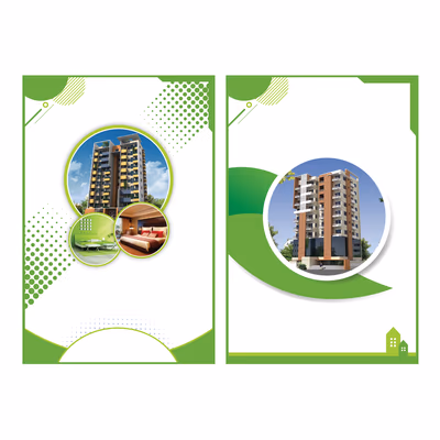 Collection of templates for Real Estate brochures with combine harvester fields farm, Banner, Poster vector