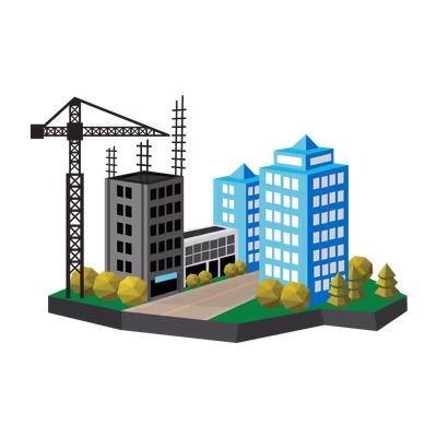 Construction Sites Vectors Illustrations