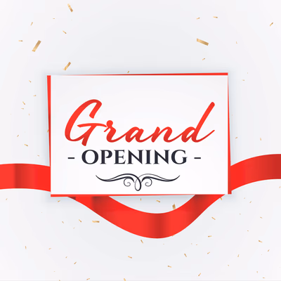Grand Opening Design Banner Invitation Background Vector