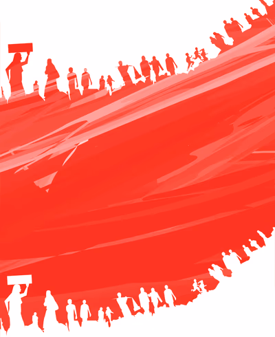 Many People with Abstract grunge texture background