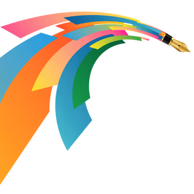 Wavy Abstract Colorful Stripes University of Education Illustration